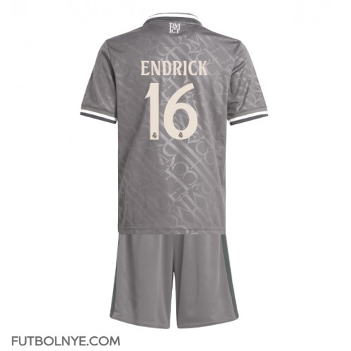 Camiseta Real Madrid Endrick #16 Tercera Equipación para niños 2024-25 manga corta (+ pantalones cortos)